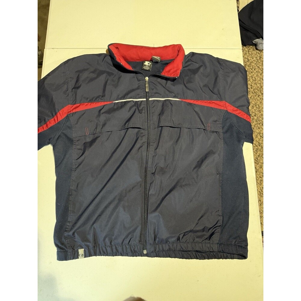 Vintage Starter Athletic Jacket With Zippable Hood Size Large See Pics